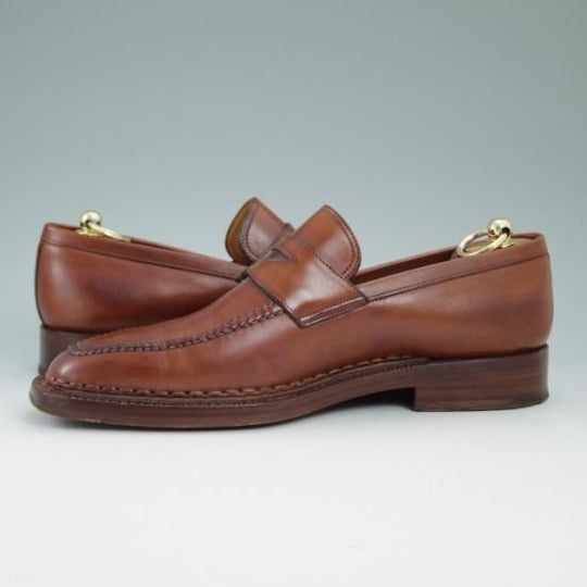 美品★(伊)マンニーナ SIZE 8/【★高額!!】ノルベジェーゼ製法/コインローファー/Mannina★a853