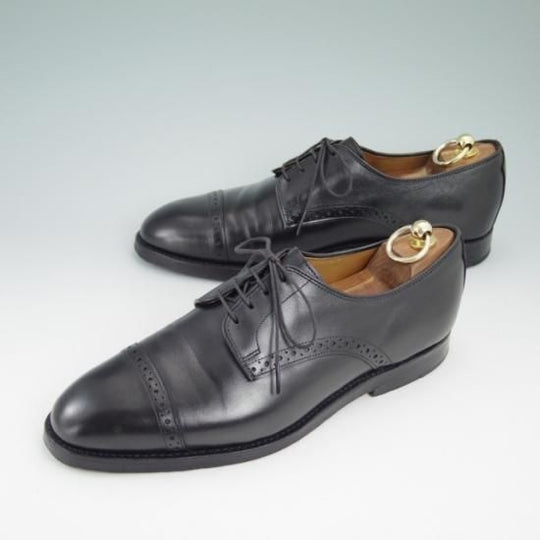 極上★(米)アレンエドモンズ 8.5E【★(米)ラルフローレン別注/Ralph Lauren】クォーターブローグ/カーフ/黒/ALLEN EDMONDS★a857
