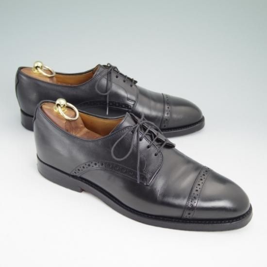 極上★(米)アレンエドモンズ 8.5E【★(米)ラルフローレン別注/Ralph Lauren】クォーターブローグ/カーフ/黒/ALLEN EDMONDS★a857