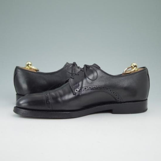 極上★(米)アレンエドモンズ 8.5E【★(米)ラルフローレン別注/Ralph Lauren】クォーターブローグ/カーフ/黒/ALLEN EDMONDS★a857