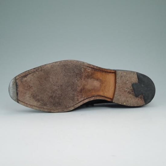 極上★(米)アレンエドモンズ 8.5E【★(米)ラルフローレン別注/Ralph Lauren】クォーターブローグ/カーフ/黒/ALLEN EDMONDS★a857