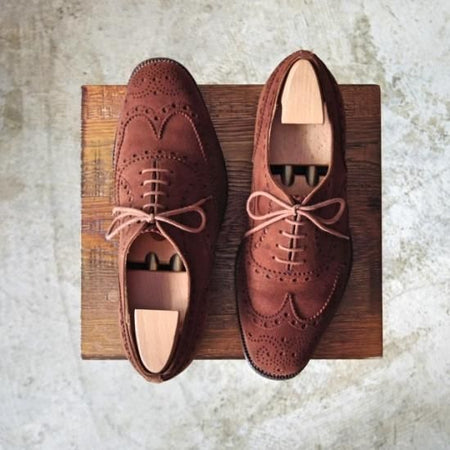 極上★チャーチ 60F/UK6【★希少アンテロープ革/2都市ロゴ】BUCK/73ラスト/フルブローグ/旧チャーチ/Church's★a862