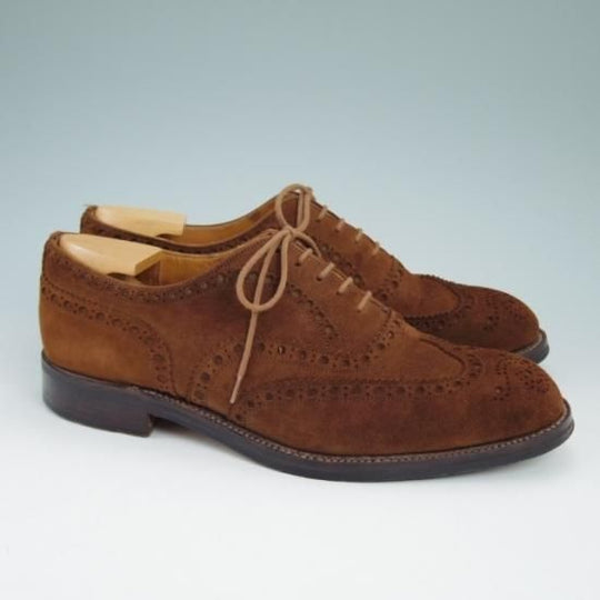 極上★チャーチ 60F/UK6【★希少アンテロープ革/2都市ロゴ】BUCK/73ラスト/フルブローグ/旧チャーチ/Church's★a862