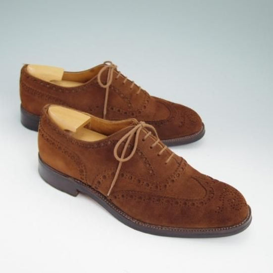 極上★チャーチ 60F/UK6【★希少アンテロープ革/2都市ロゴ】BUCK/73ラスト/フルブローグ/旧チャーチ/Church's★a862