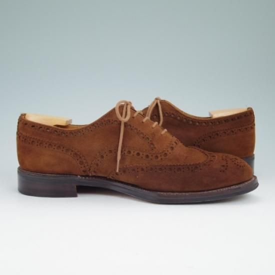 極上★チャーチ 60F/UK6【★希少アンテロープ革/2都市ロゴ】BUCK/73ラスト/フルブローグ/旧チャーチ/Church's★a862