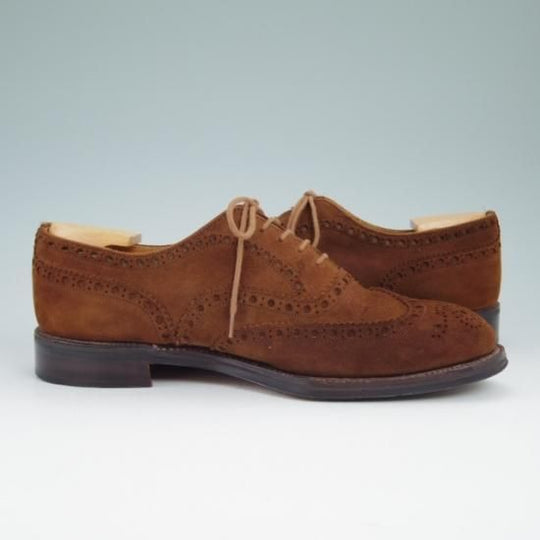 極上★チャーチ 60F/UK6【★希少アンテロープ革/2都市ロゴ】BUCK/73ラスト/フルブローグ/旧チャーチ/Church's★a862