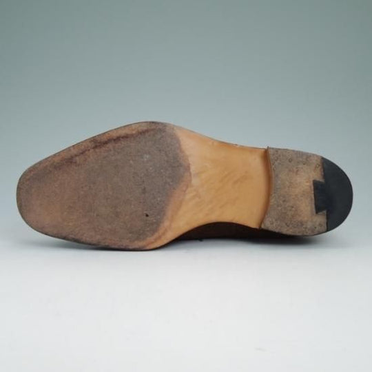 極上★チャーチ 60F/UK6【★希少アンテロープ革/2都市ロゴ】BUCK/73ラスト/フルブローグ/旧チャーチ/Church's★a862