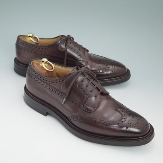 極美品★チャーチ 75F/UK7.5【★ダイナイトソール仕様/グラフトン/173ラスト/GRAFTONE/ネバダカーフ/フルブローグ】Church's★a871