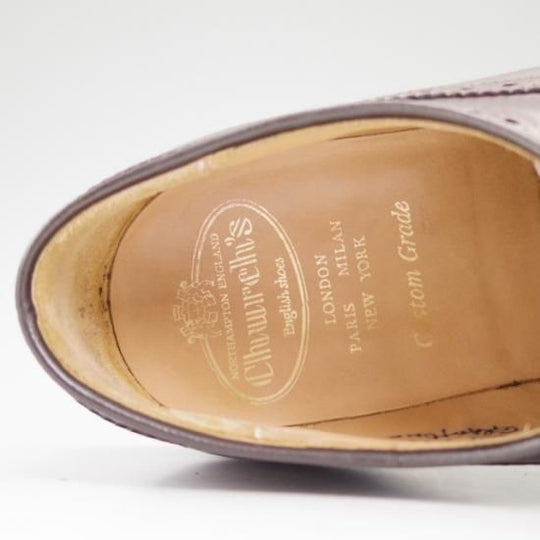 極美品★チャーチ 75F/UK7.5【★ダイナイトソール仕様/グラフトン/173ラスト/GRAFTONE/ネバダカーフ/フルブローグ】Church's★a871