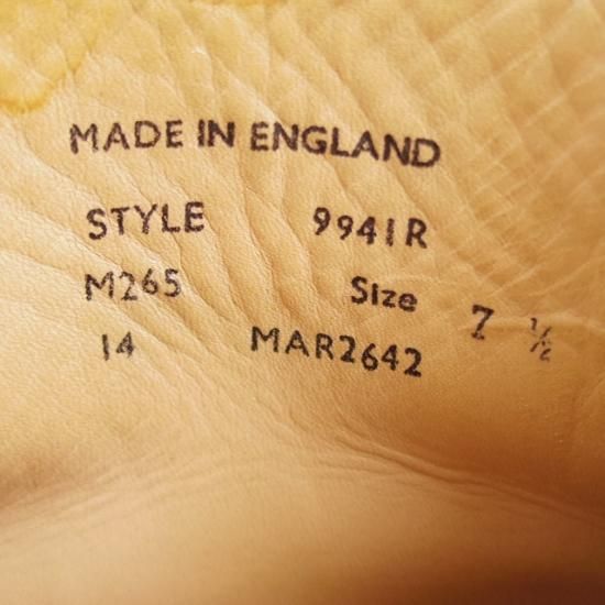 美品★サンダース UK7.5【★ダービーブーツ/9941R】DARBY BOOT/SANDERS★a877