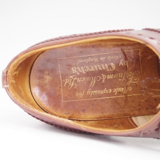 極上★チャーチ 60F/UK6【★希少】フォートナム&メイソン別注/Fortnum & mason/チェットウインド/73ラスト/2都市/CHETWYND/Church's★a879