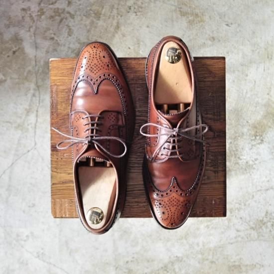極上★クロケット&ジョーンズ 7D【★トレーディングポスト別注/Trading Post/フルブローグ】Crockett&Jones★a881