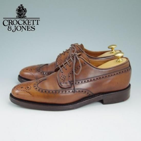 極上★クロケット&ジョーンズ 7D【★トレーディングポスト別注/Trading Post/フルブローグ】Crockett&Jones★a881