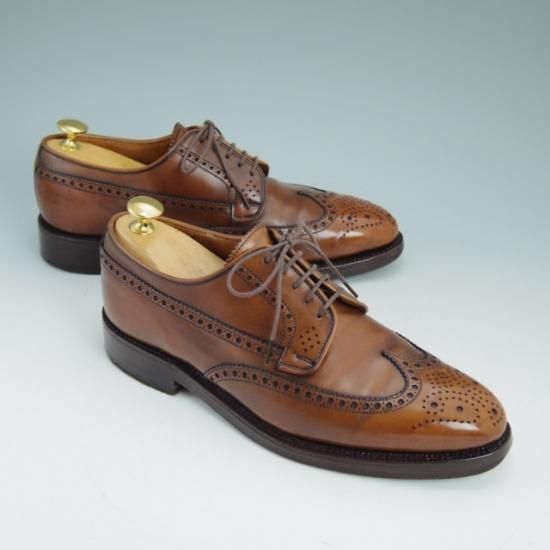 極上★クロケット&ジョーンズ 7D【★トレーディングポスト別注/Trading Post/フルブローグ】Crockett&Jones★a881