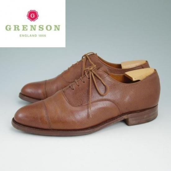 極上★グレンソン UK5.5【★英国老舗ショップ】BROWNS LONDON別注/ストレートチップ/ブラウンズ/GRENSON★a884
