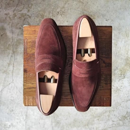 美品★クロケット&ジョーンズ 5E【★ビームス別注/BEAMS/コインローファー/RUTLAND/スエード/348ラスト】Crockett&Jones★a890