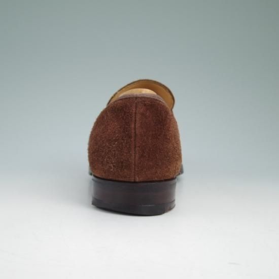 美品★クロケット&ジョーンズ 5E【★ビームス別注/BEAMS/コインローファー/RUTLAND/スエード/348ラスト】Crockett&Jones★a890