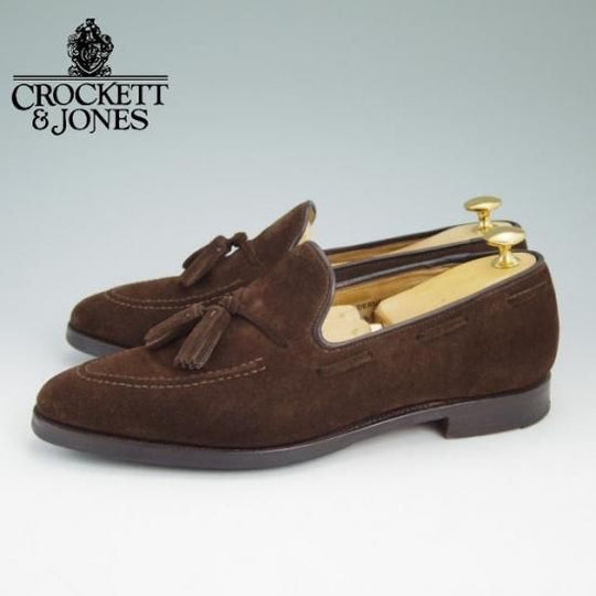 極上★クロケット&ジョーンズ 6.5E【★ビームス別注/BEAMS/タッセルローファー/ALDERNEY/スエード/341ラスト】Crockett&Jones★a891