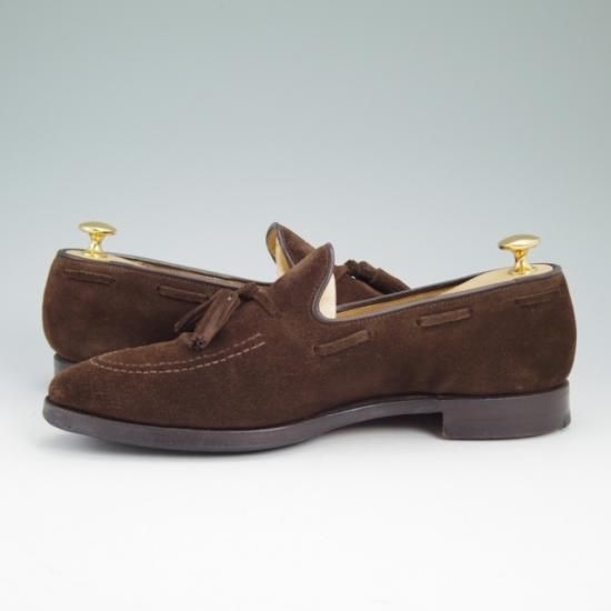 極上★クロケット&ジョーンズ 6.5E【★ビームス別注/BEAMS/タッセルローファー/ALDERNEY/スエード/341ラスト】Crockett&Jones★a891