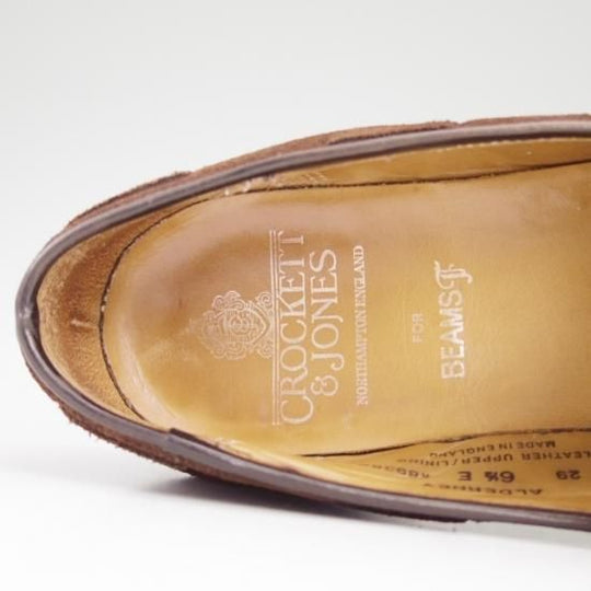 極上★クロケット&ジョーンズ 6.5E【★ビームス別注/BEAMS/タッセルローファー/ALDERNEY/スエード/341ラスト】Crockett&Jones★a891