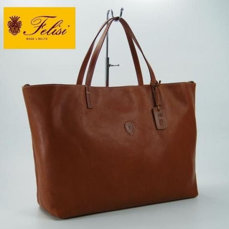 美品★フェリージ【定価7.5万★11-91/レザー トート バッグ】本革/トートバッグ/ユニセックス/メンズ&レディース/ビジネス/Felise★N4741