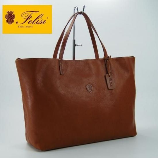 美品★フェリージ【定価7.5万★11-91/レザー トート バッグ】本革/トートバッグ/ユニセックス/メンズ&レディース/ビジネス/Felise★N4741