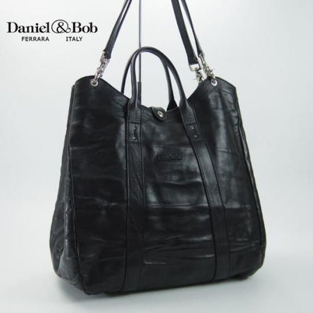美品★ダニエル&ボブ/Daniel&Bob【定価10.5万★クロドーロ/ロディ】黒/メンズ レザー トート バッグ★N4744