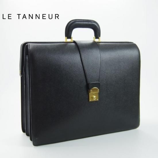 美品☆(仏)ルタヌア/LE TANNEUR【☆ダレスバッグ/黒】メンズ