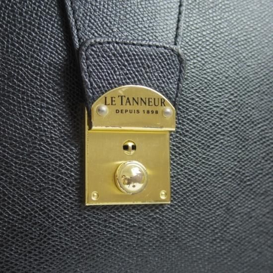 美品★(仏)ルタヌア/LE TANNEUR【★ダレスバッグ/黒】メンズ ビジネス バッグ/レザー ブリーフケース★N4747