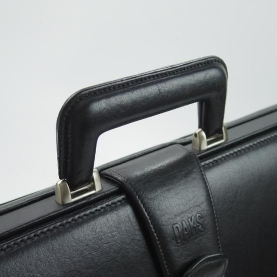 極上★ダックス/DAKS【★鞄】ダレスバッグ/黒/メンズ ビジネス バッグ/レザー ブリーフケース★N4748