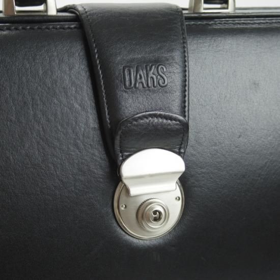 極上★ダックス/DAKS【★鞄】ダレスバッグ/黒/メンズ ビジネス バッグ/レザー ブリーフケース★N4748