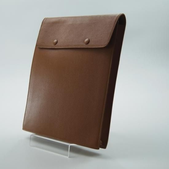 美品★カミーユフォルネ/Camille Fournet【定価10万以上★クラッチバッグ(ドキュメントケース)】レザー/茶/メンズ ビジネス バッグ★N4750