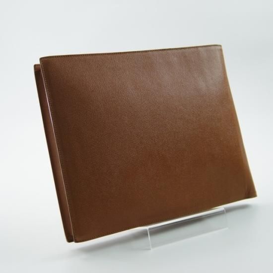 美品★カミーユフォルネ/Camille Fournet【定価10万以上★クラッチバッグ(ドキュメントケース)】レザー/茶/メンズ ビジネス バッグ★N4750