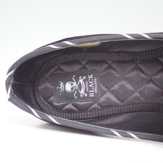 極美品★バーカーブラック US7【定価10万程度★ベルベット/ルームシューズ】スリッパー/スリッポン/BARKER BLACK/バーカー★a895