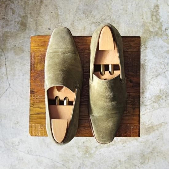 美品★(伊)メイドインマルケ/シルヴァノ ラッタンジ SIZE 39【★ヌバック×スエード/コンビ】Silvano Lattanzi/ローファーMADE IN MARCHE★a896