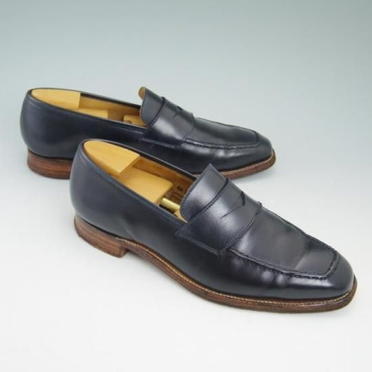 極上★クロケット&ジョーンズ 6.5E【★ポールスミス別注/PaulSmith/コインローファー/紺色(黒に近い濃紺)】Crockett&Jones★a899