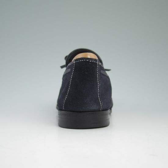 極上★サントーニ SIZE 6【定価10万程度★リボン ローファー】スエード/Santoni★a900