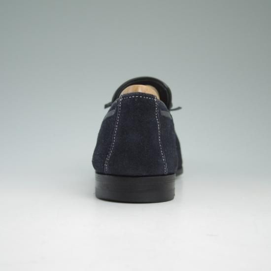 極上★サントーニ SIZE 6【定価10万程度★リボン ローファー】スエード/Santoni★a900