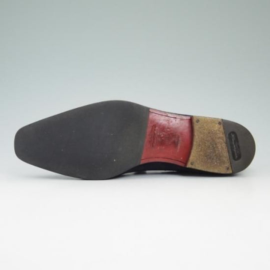 極上★サントーニ SIZE 6【定価10万程度★リボン ローファー】スエード/Santoni★a900