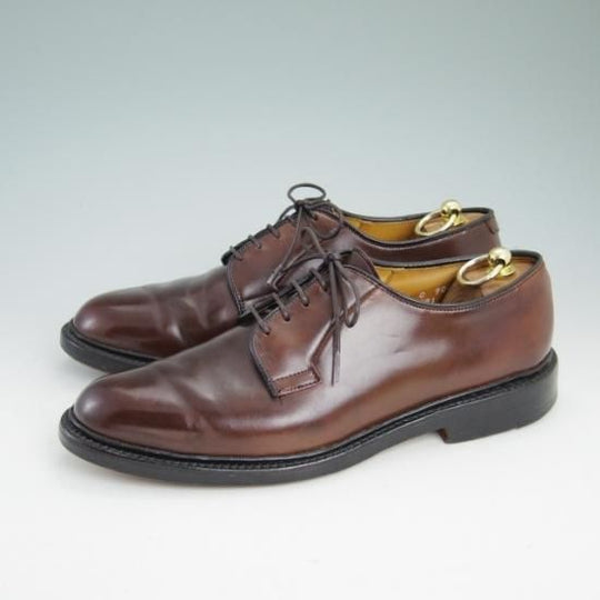 美品★(米)アレンエドモンズ 9.5C【定価15万円以上★コードバン仕様/Leeds】プレーントゥ/赤系/メンズ/ALLEN EDMONDS★a904
