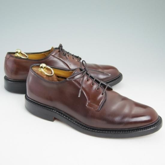 美品★(米)アレンエドモンズ 9.5C【定価15万円以上★コードバン仕様/Leeds】プレーントゥ/赤系/メンズ/ALLEN EDMONDS★a904