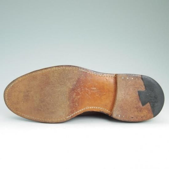 美品★(米)アレンエドモンズ 9.5C【定価15万円以上★コードバン仕様/Leeds】プレーントゥ/赤系/メンズ/ALLEN EDMONDS★a904
