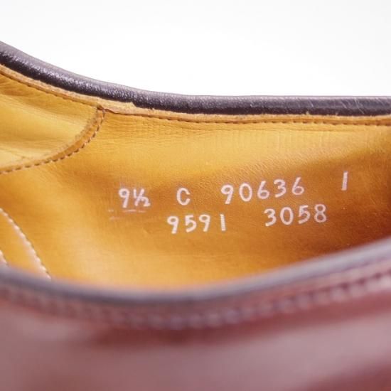 美品★(米)アレンエドモンズ 9.5C【定価15万円以上★コードバン仕様/Leeds】プレーントゥ/赤系/メンズ/ALLEN EDMONDS★a904