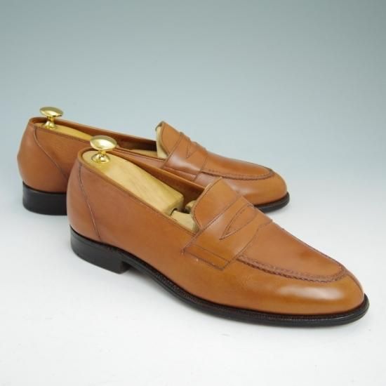 極上★チャーチ 65F/UK6.5【★希少!!スキンステッチ仕様】コインローファー/BRUTON/3都市ロゴ/旧チャーチ/サンダルウッド/Church's★a905