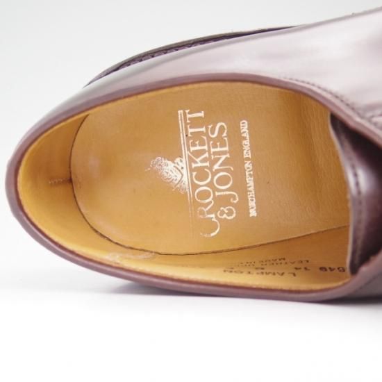 極美品★クロケット&ジョーンズ 6E【★LAMPTON/プレーントゥ/ダービー】Crockett&Jones★a907