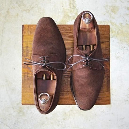 極上★クロケット&ジョーンズ 6.5F【★名作DARTMOUTH/ダートマウス/スエード/プレーントゥ/Vフロント/ダービー】Crockett&Jones★a908