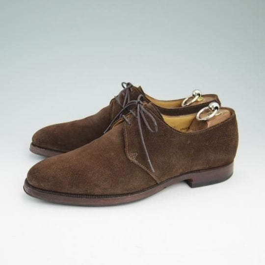 極上★クロケット&ジョーンズ 6.5F【★名作DARTMOUTH/ダートマウス/スエード/プレーントゥ/Vフロント/ダービー】Crockett&Jones★a908