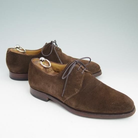 極上★クロケット&ジョーンズ 6.5F【★名作DARTMOUTH/ダートマウス/スエード/プレーントゥ/Vフロント/ダービー】Crockett&Jones★a908