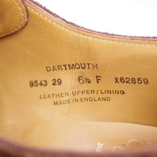 極上★クロケット&ジョーンズ 6.5F【★名作DARTMOUTH/ダートマウス/スエード/プレーントゥ/Vフロント/ダービー】Crockett&Jones★a908