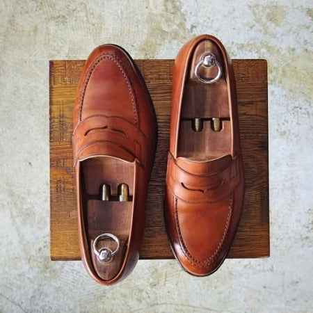 極上★クロケット&ジョーンズ 7.5EX【★EATON/コインローファー】Crockett&Jones★a909